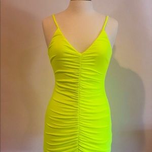 Neon Vibes Ruched Dress